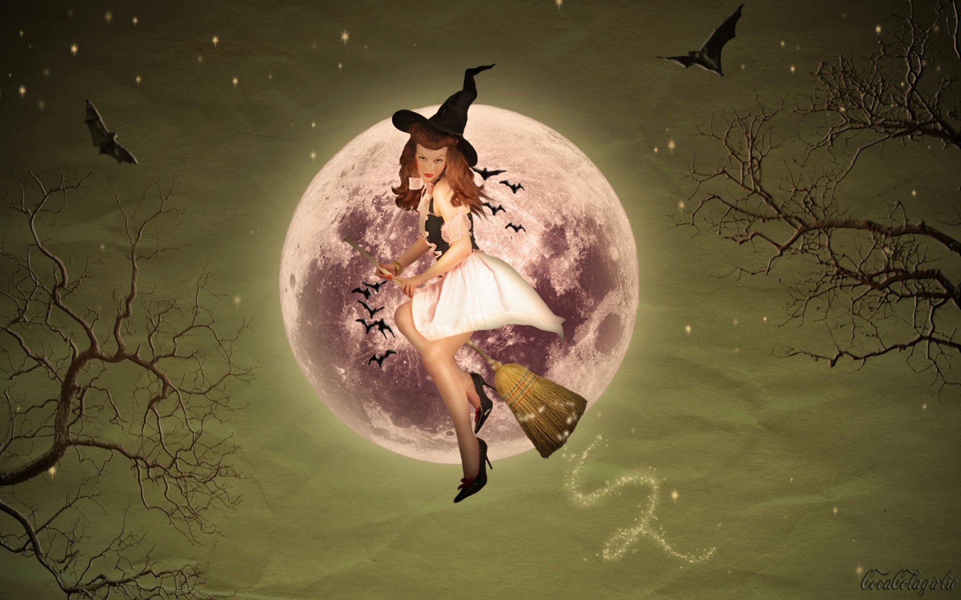 Fantasy Witch Magic Art Artwork Wallpaper HD