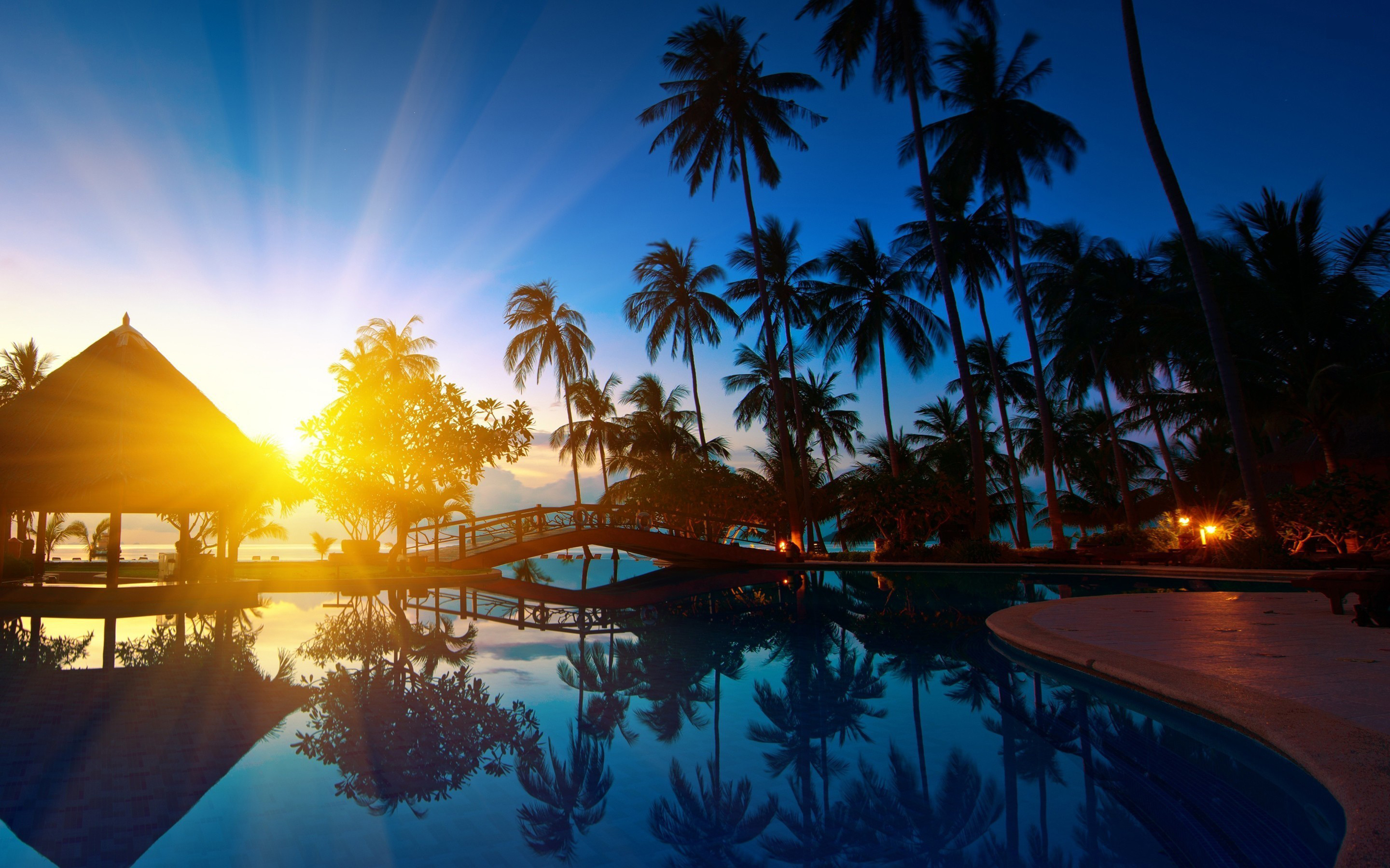 Tropical Island Thailand Sunrise Wallpaper HD Background