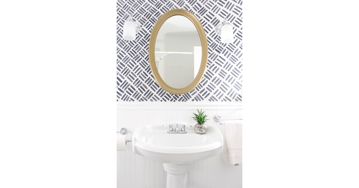 Paint your own wallpaper DIY Bathroom Updates POPSUGAR Home