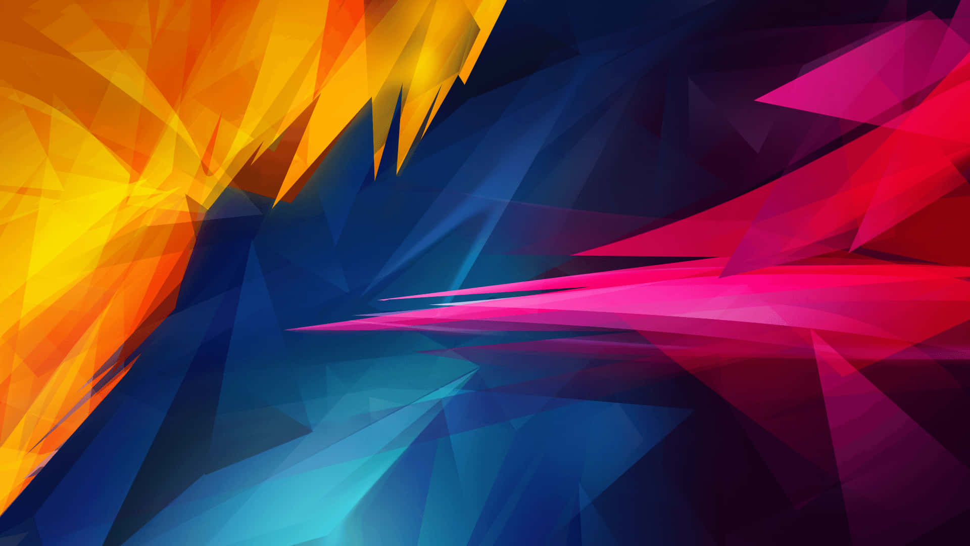 Yellow Blue Pink Geometric Abstract Background Wallpaper