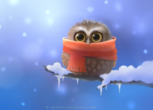 My Owl Barn Winter Animals Desktop Wallpaper