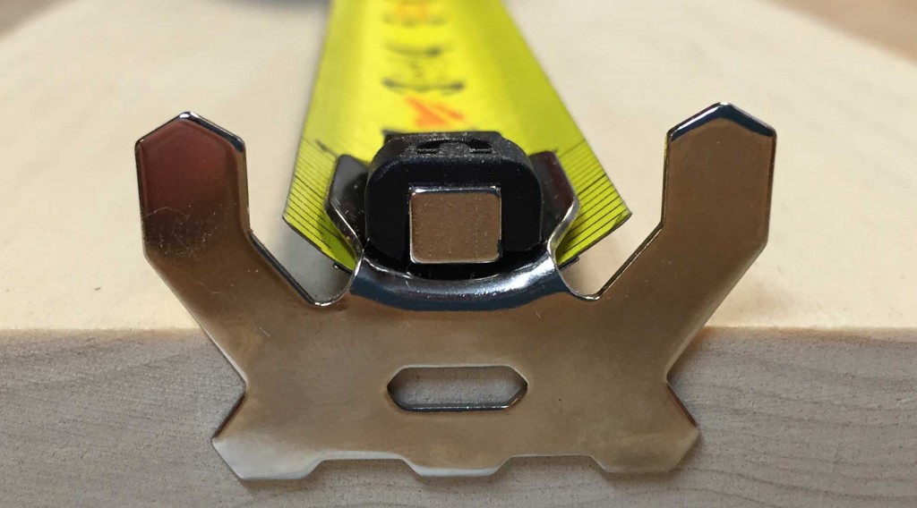 The Milwaukee Magnetic tape measure has a large oversized magnetic