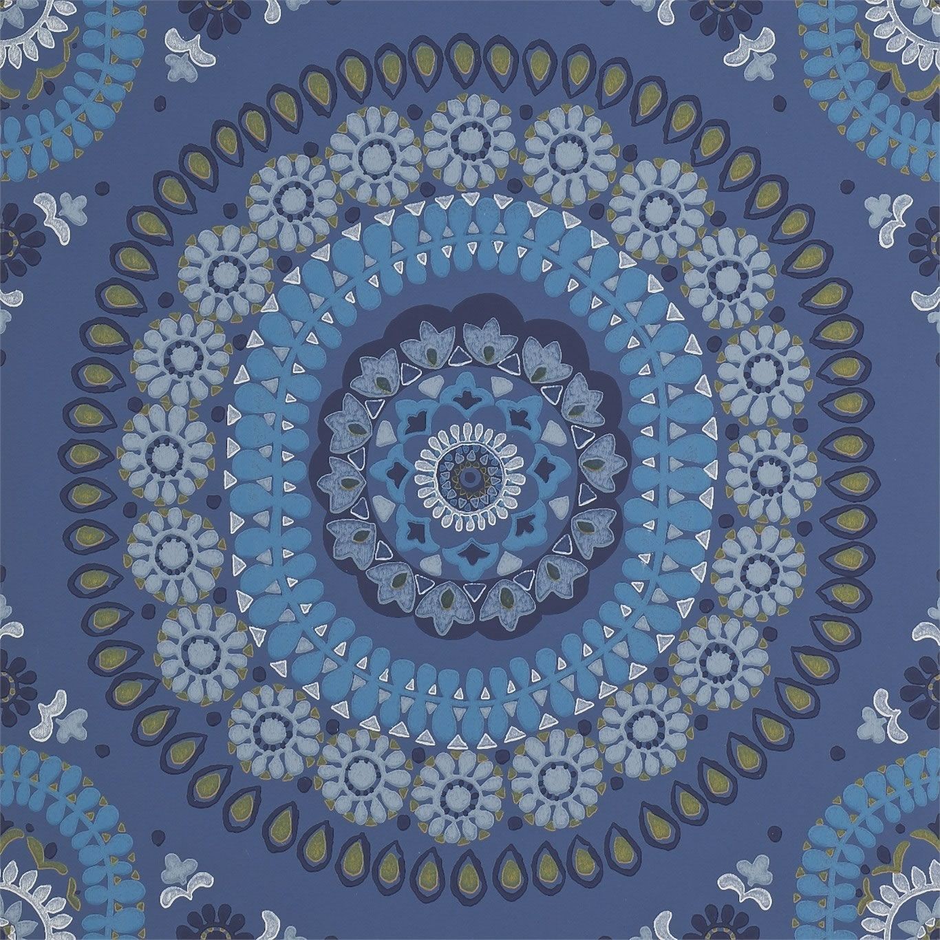 Indigo Blue Boheme Jardin Harlequin Wallpaper