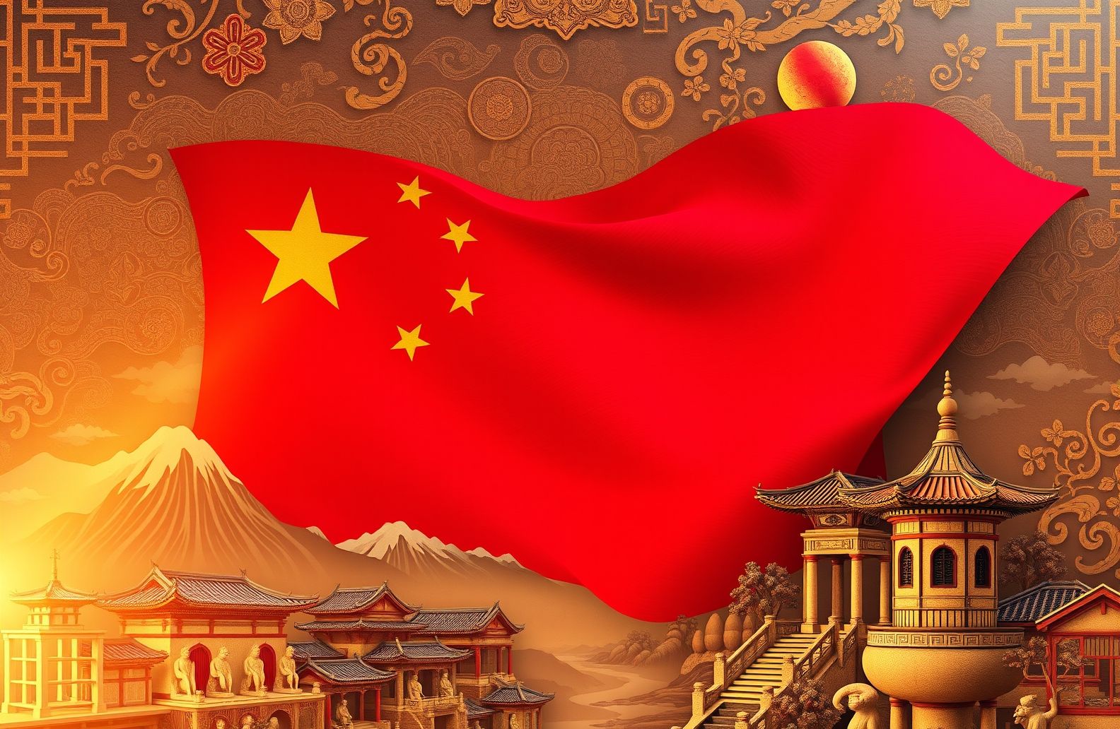 China Flag Wallpaper