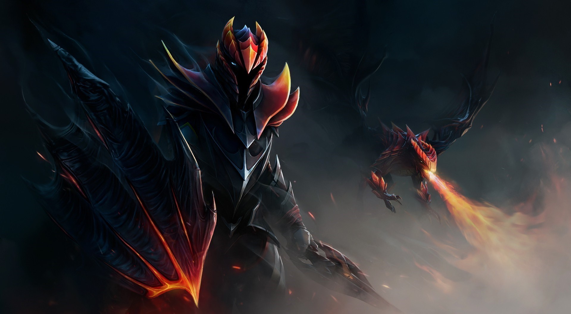 Fantasy Art Dragon Dota Knight Wallpaper HD Desktop