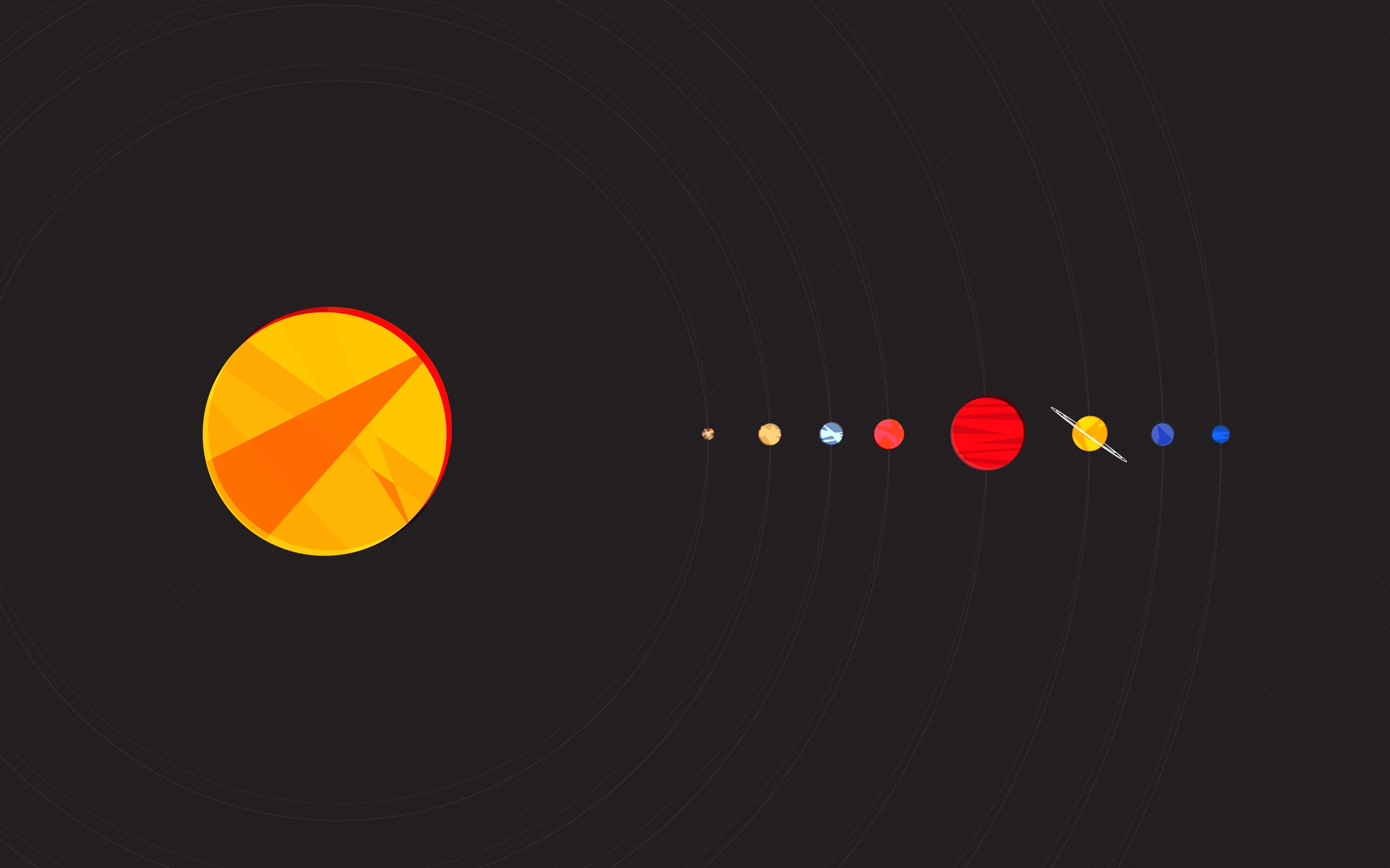 Minimalist Solar System Wallpaper