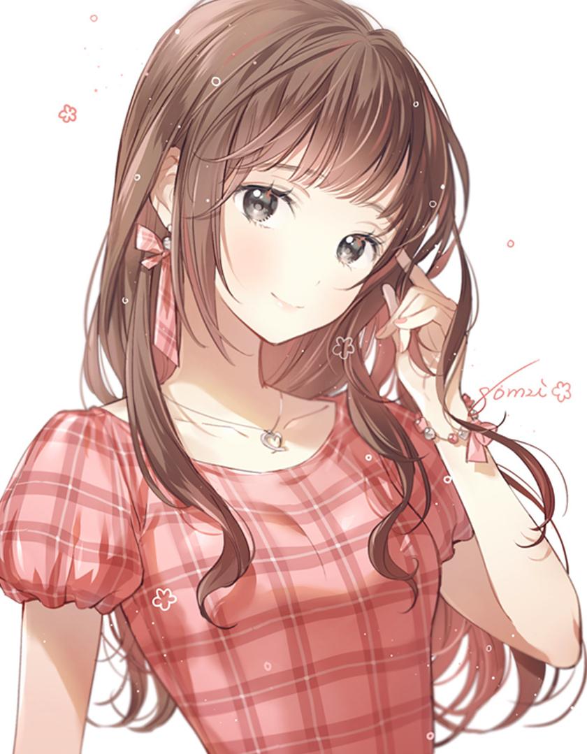 Wallpaper Cute Brute Anime Girl Long Hair