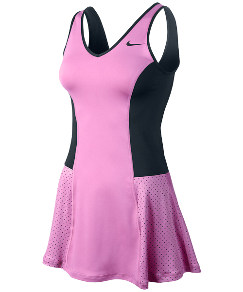 Nike Pink And Black Tennis Dress Png Image