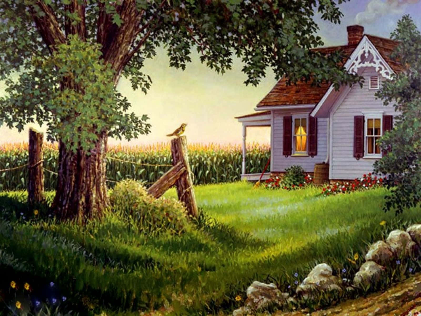 Farmhouse Desktop Wallpaper