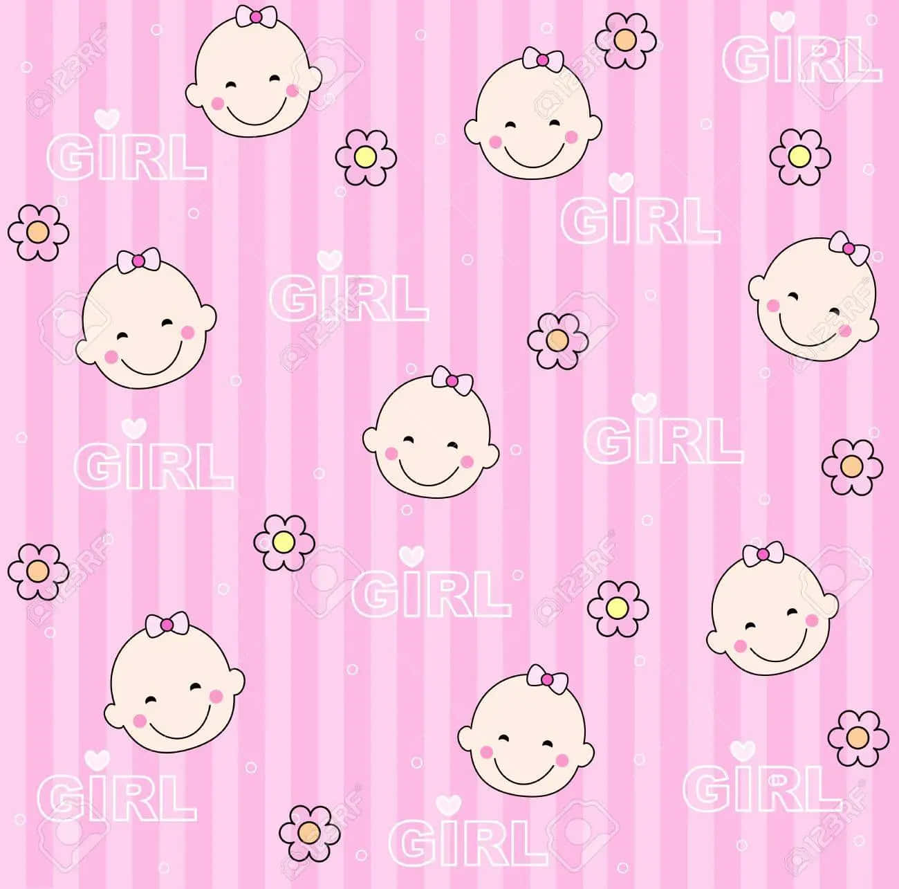 Baby Girl Pink Wallpaper