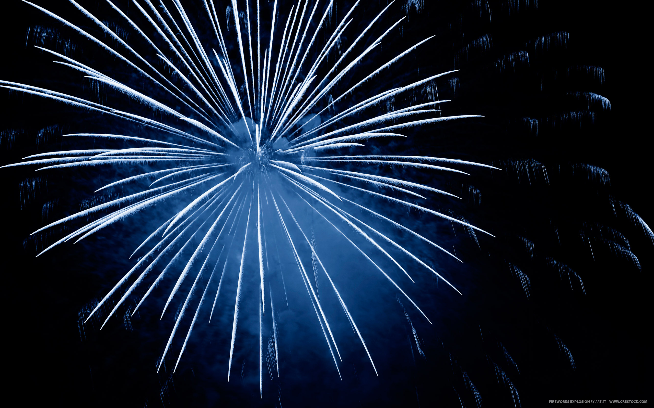 Blue Fireworks Explosion Wallpaper Myspace
