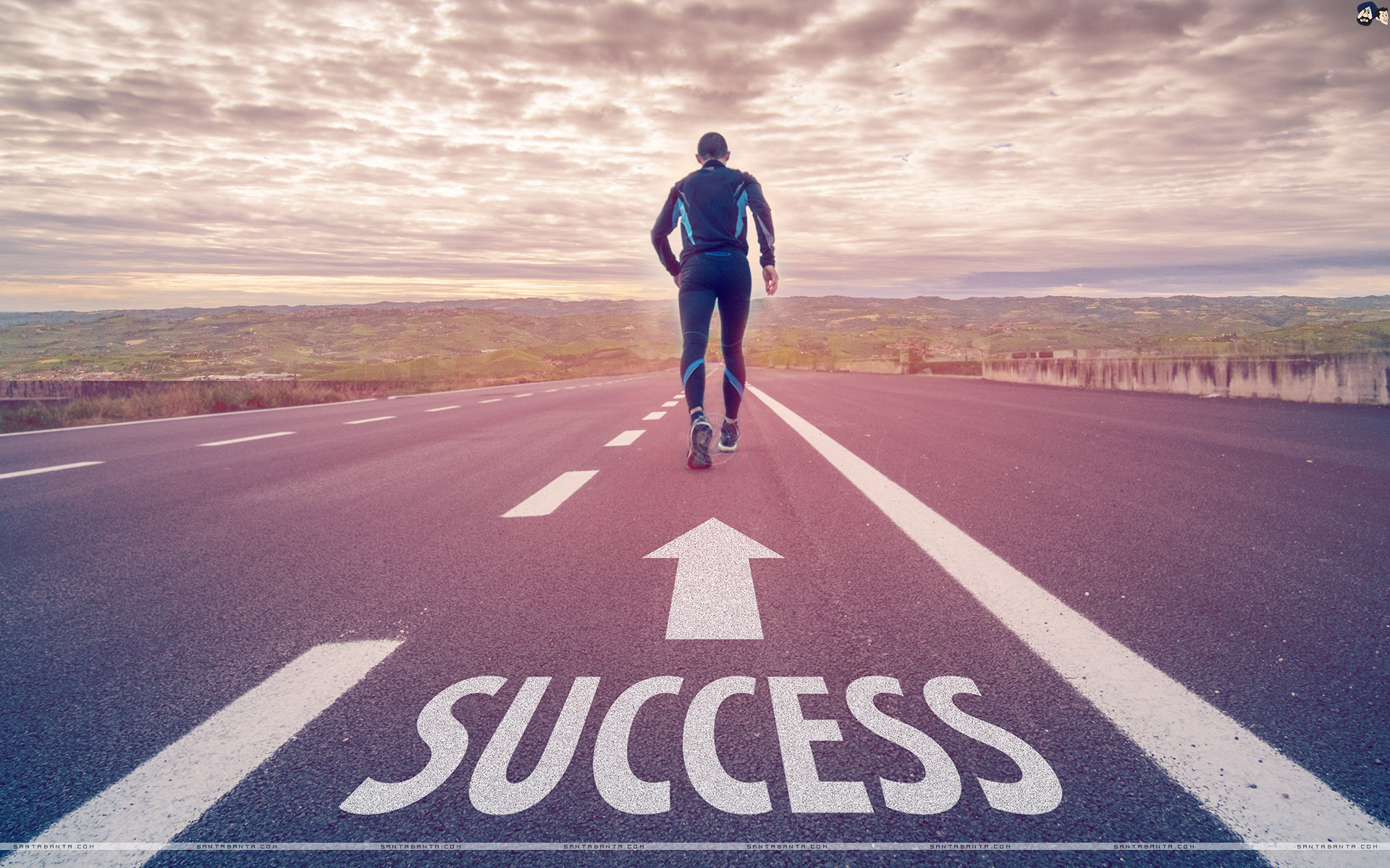 Motivational Wallpaper On The Road To Success