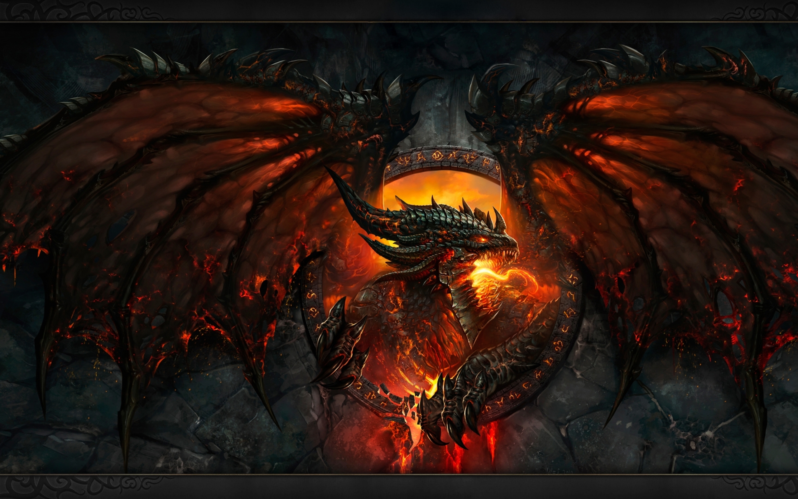 Wallpaper Fantasy Dragons World Of