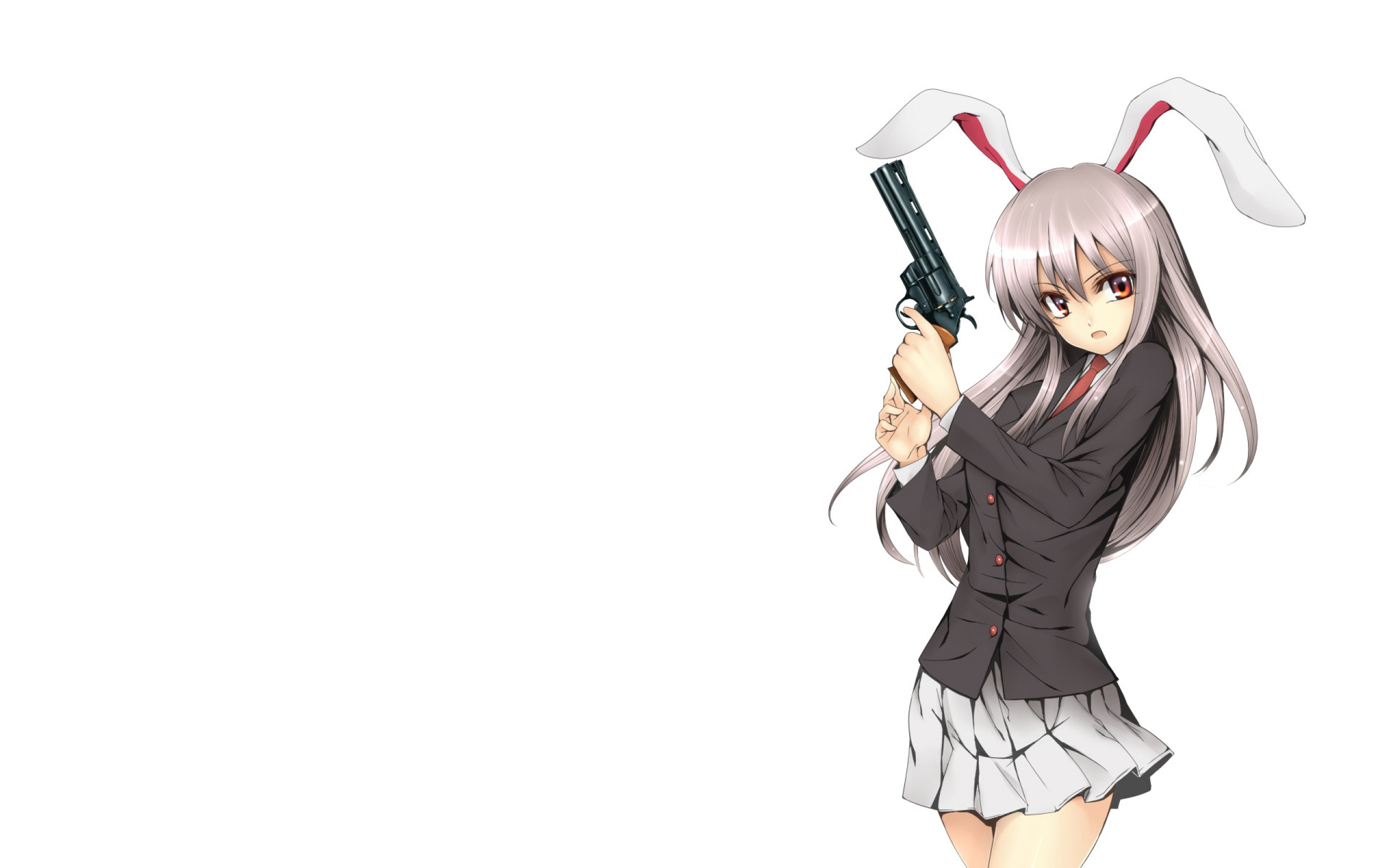 Anime Girl With Gun Background