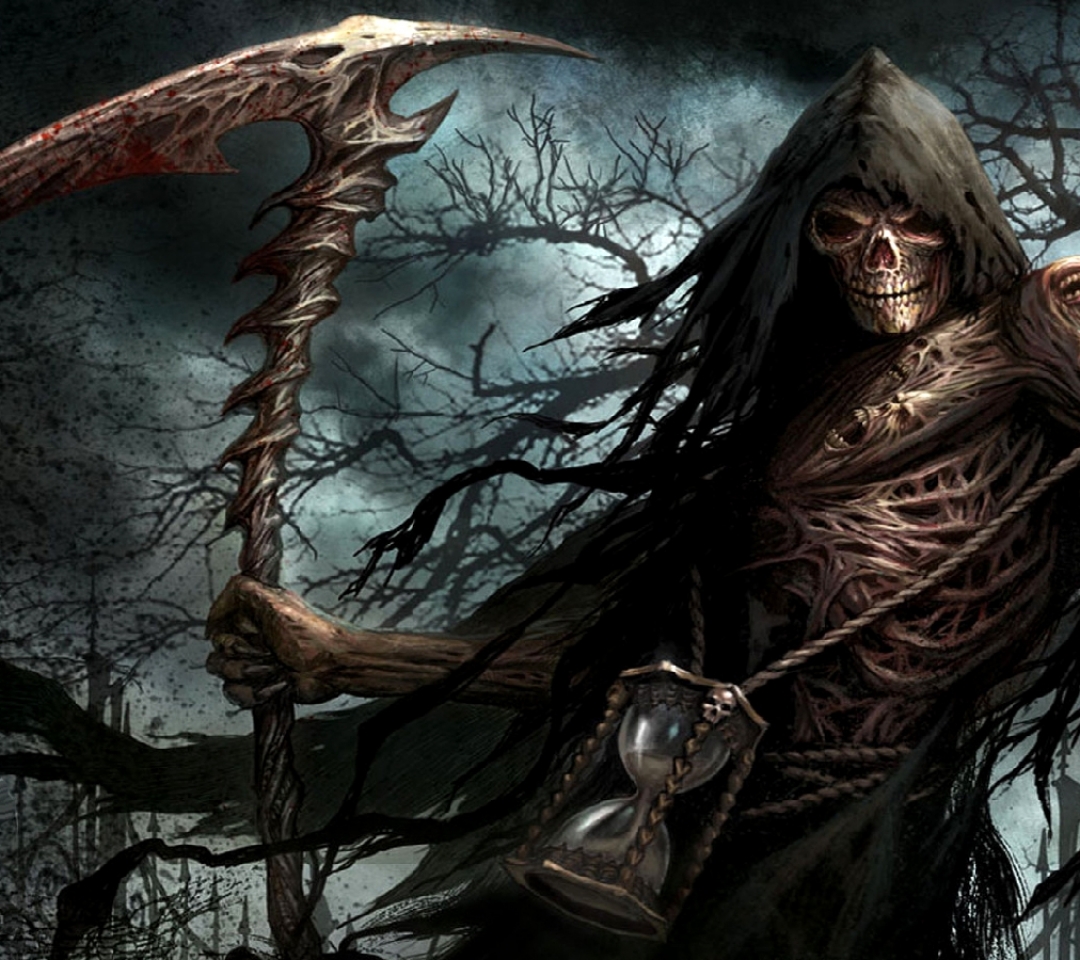 Wallpaper Death Trees Grim Reaper