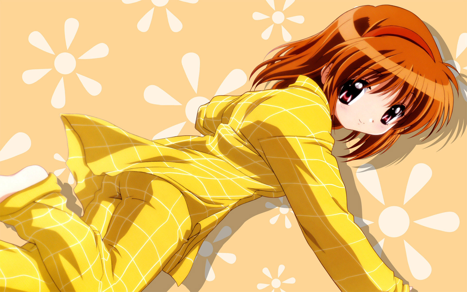 Kanon Ayu In Yellow Pjs Anime Wallpaper