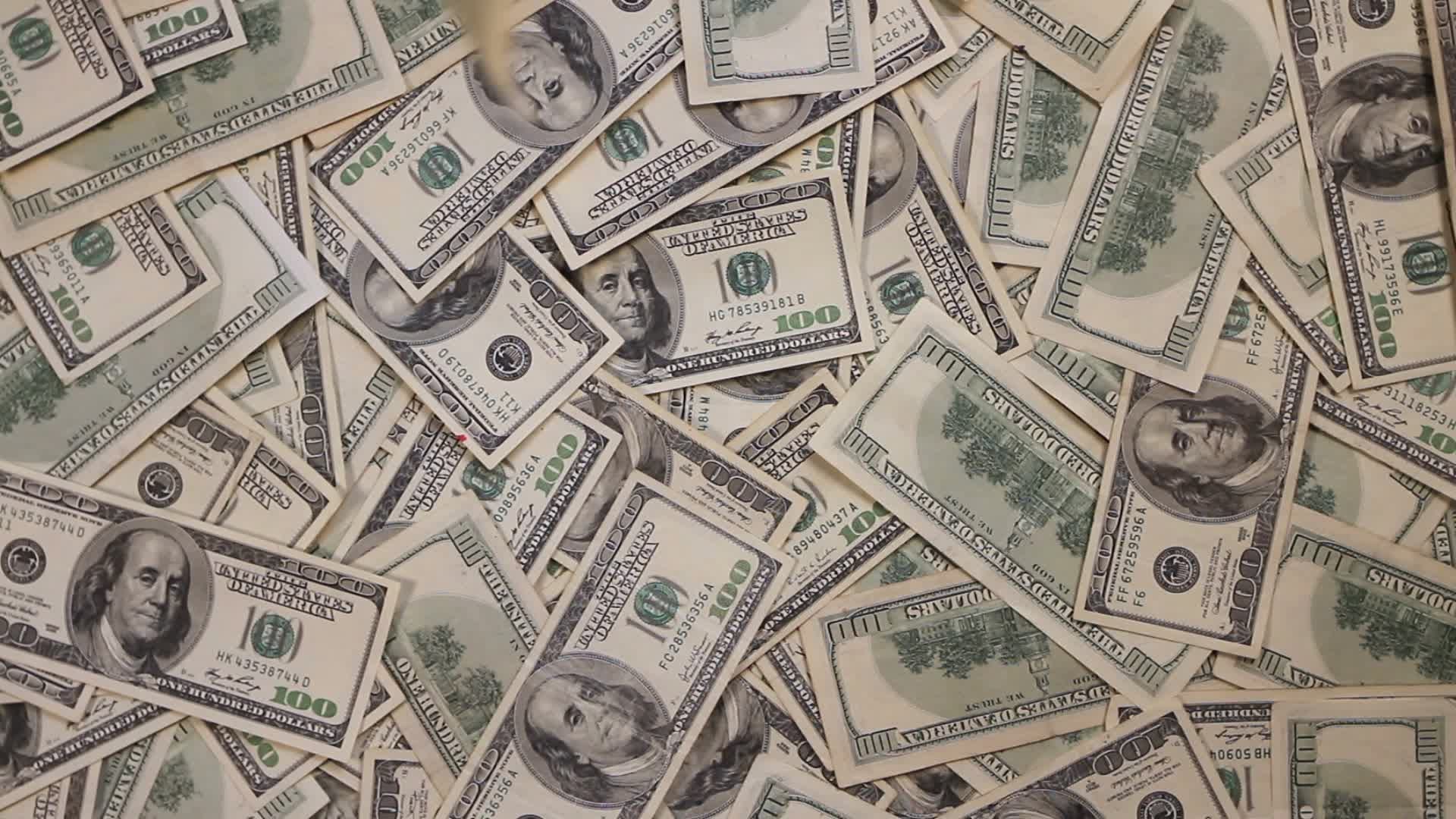 Money Falling Background Stock Footage