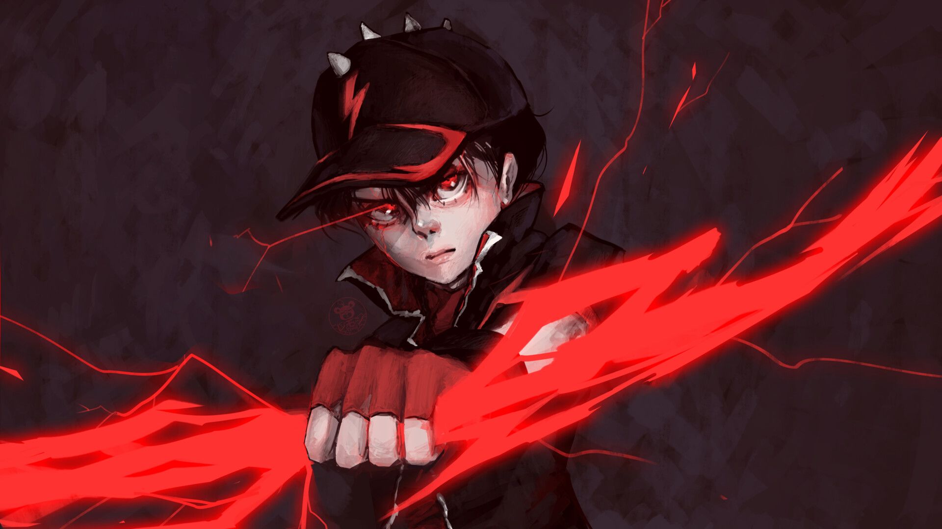 Boboiboy channeling red energy, 4k wallpaper