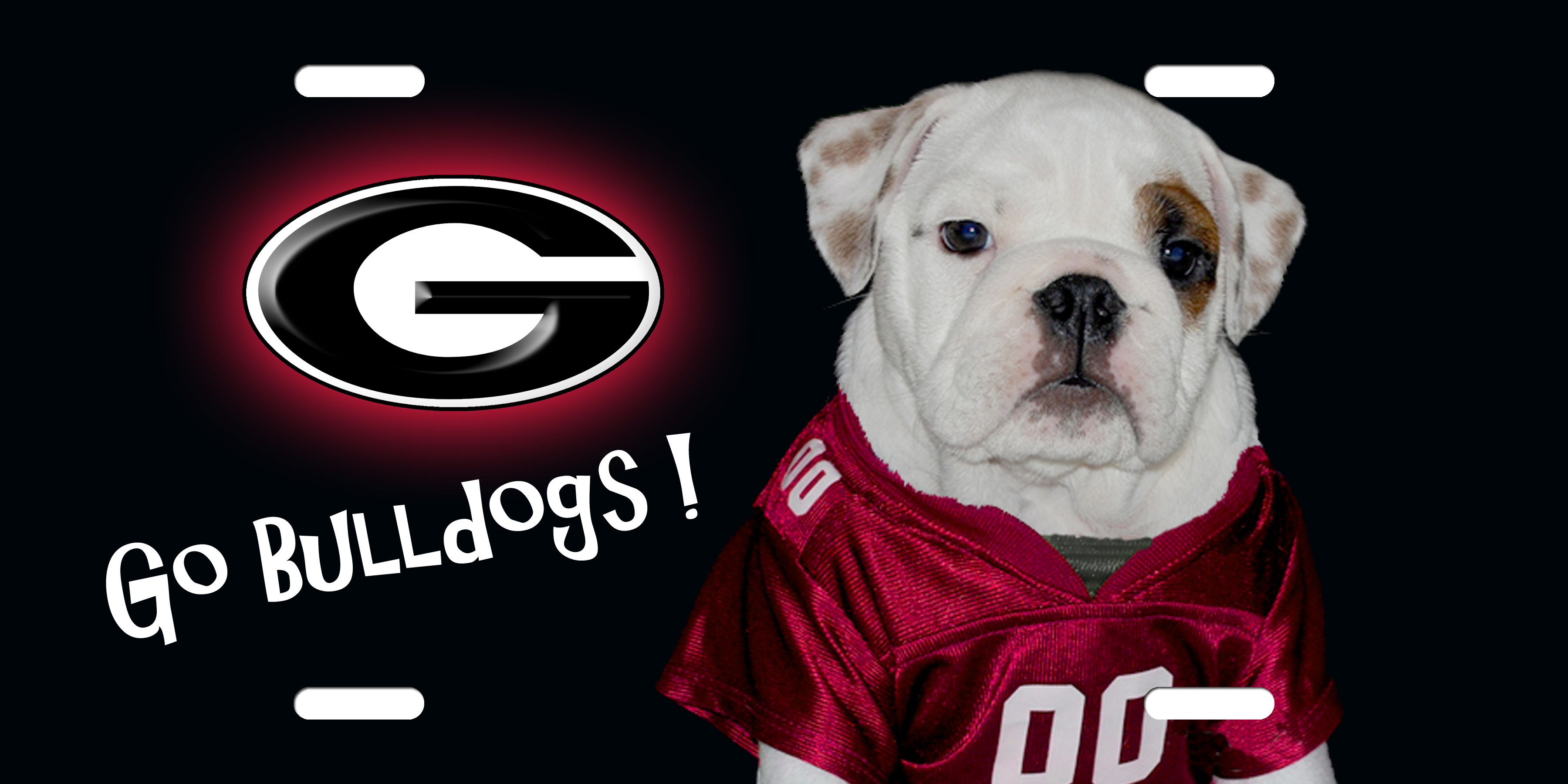 Georgia Bulldogs Camo Bulldog License Plate