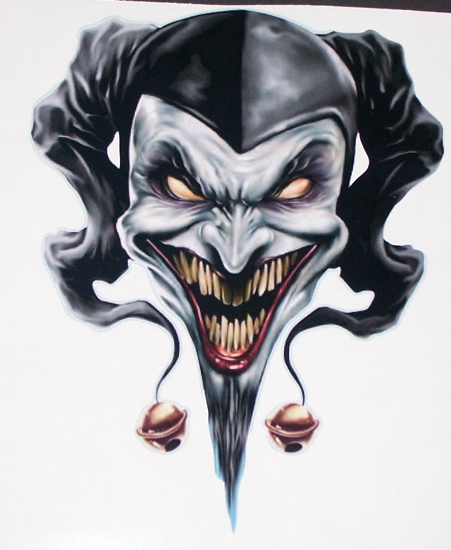Evil Jester Skull Clown X
