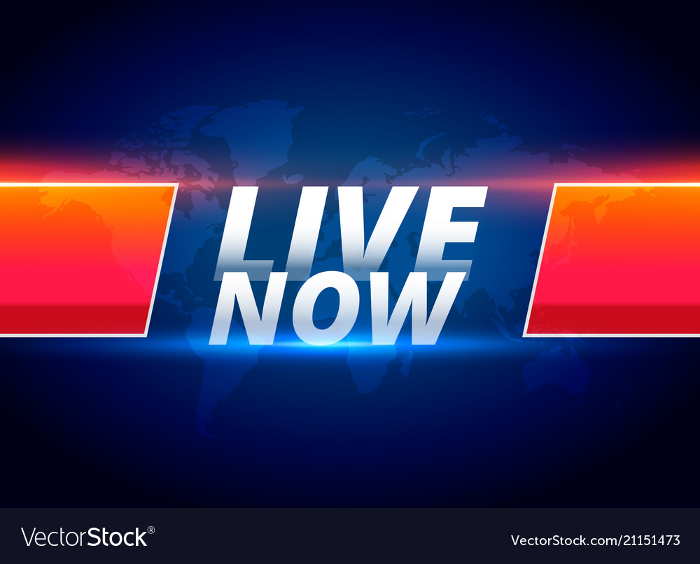 Live Now Streaming News Background Royalty Vector Image