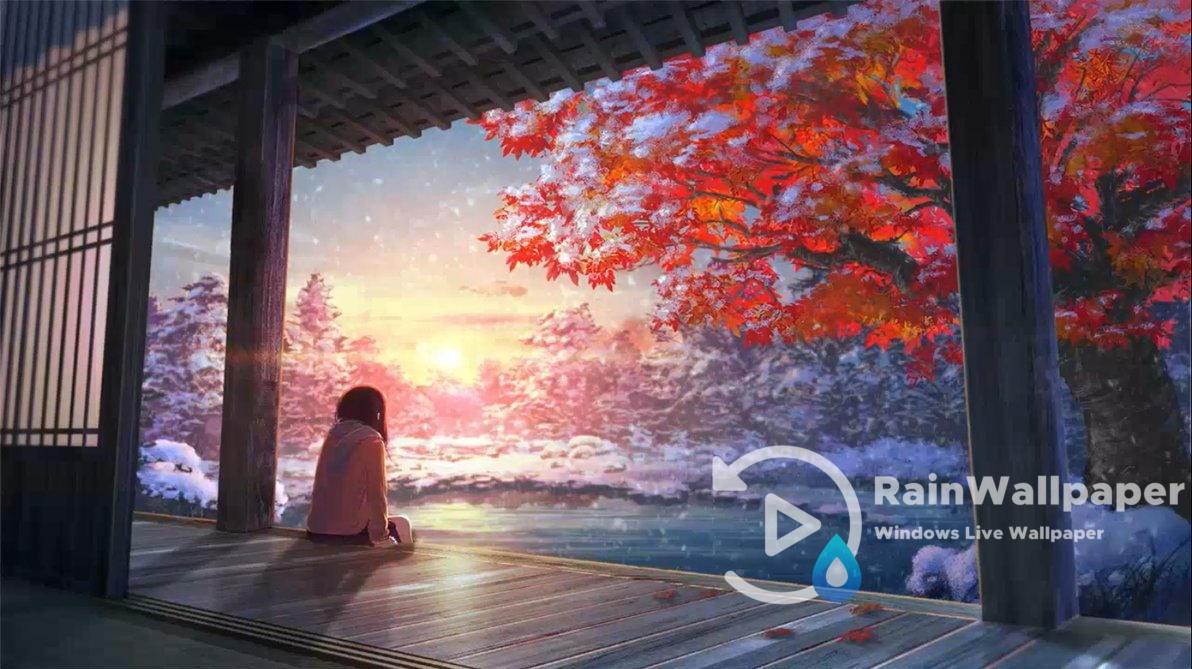 Anime Winter Snow Scenery By Jimking