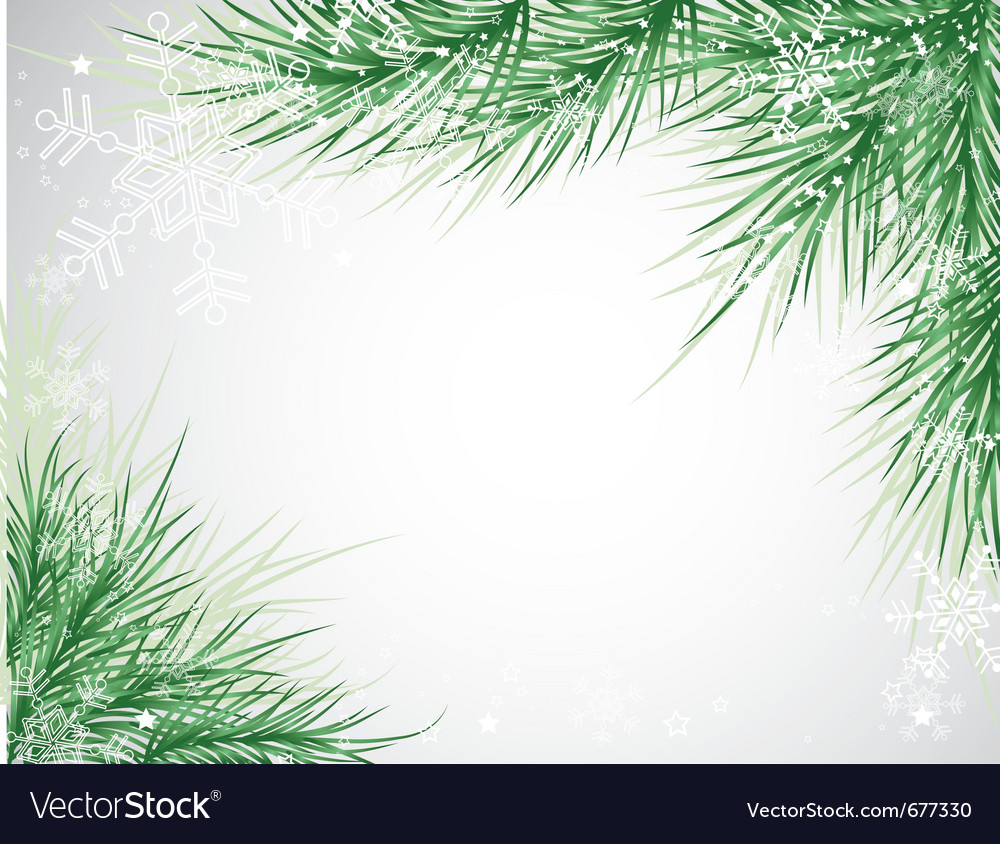 Christmas Tree Background Snowflake Royalty Vector