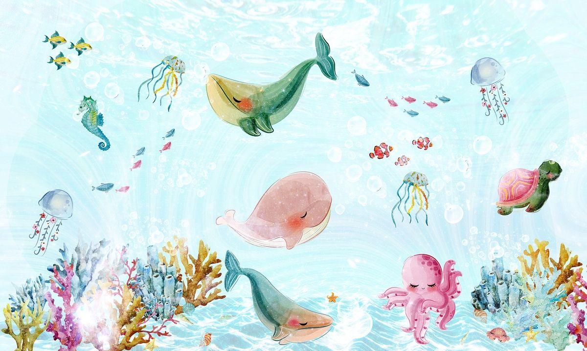 free-download-nursery-cute-sea-animals-wallpaper-mural-wallmur