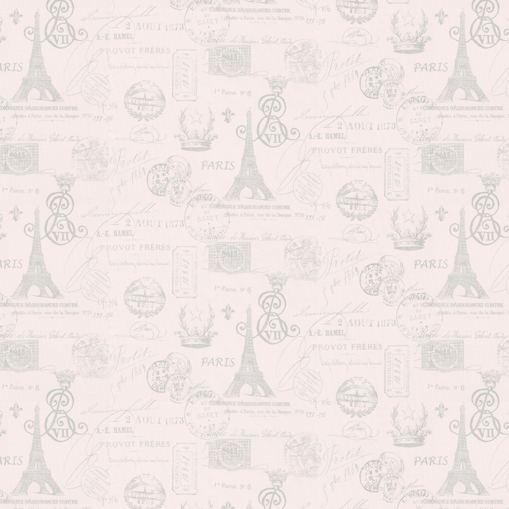 Pink French Script Fabric By The Yard Carousel Designs
