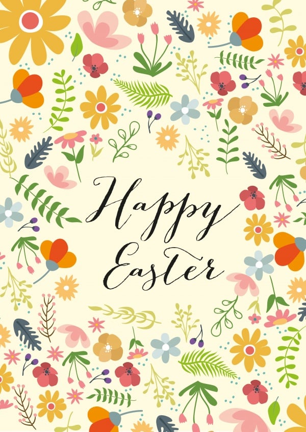 happy easter flower background Happy Easter Cards Send real