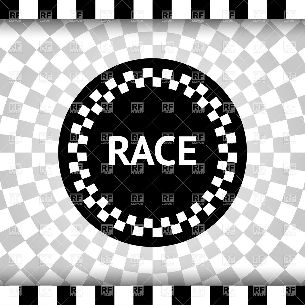 Checkered flag background with round label 17223 download royalty 1200x1200