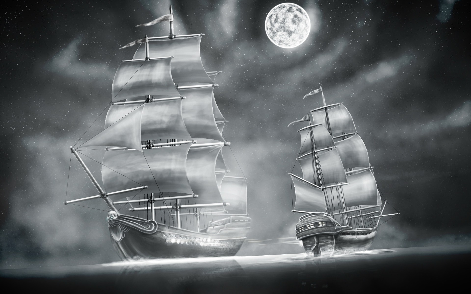 Ghost Ships Wallpaper X Widescreen