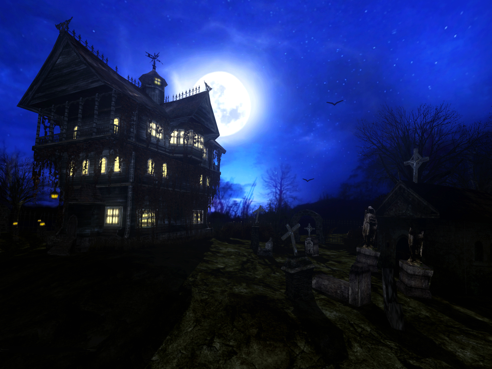 Haunted House Wallpapers Harvest Time Desktops free