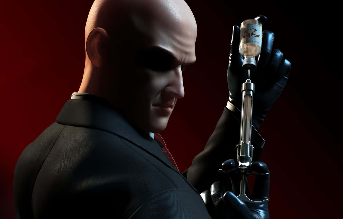 Bald Assassin With Syringe Wallpaper