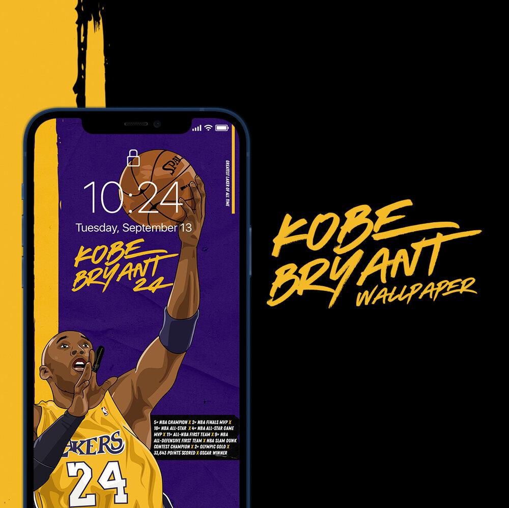 Kobe Bryant Phone Wallpaper Away Edition John Adedoyin
