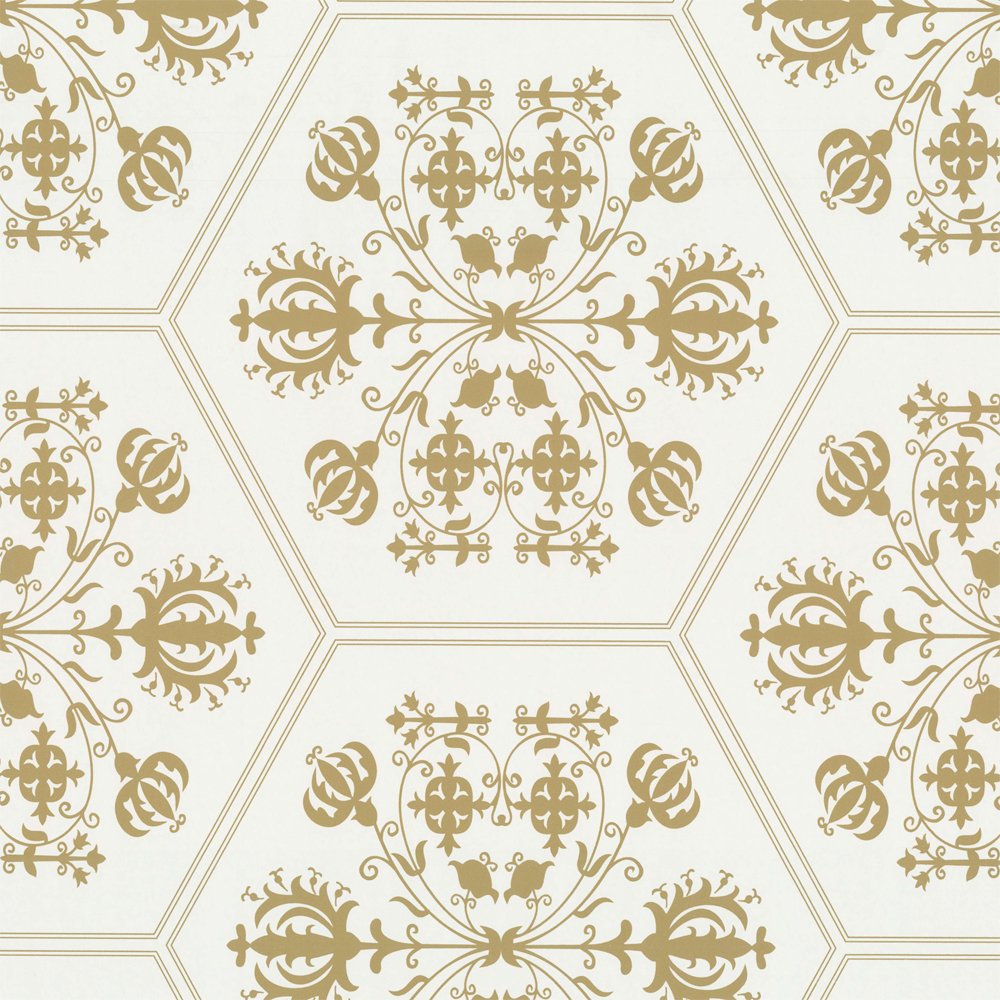 Gold Wallpaper White