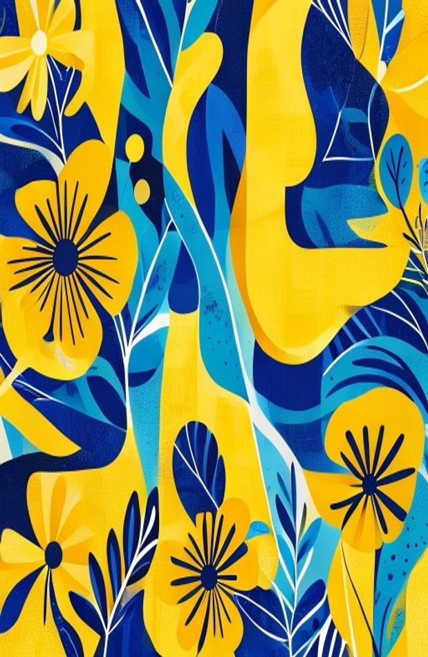 Yellow And Blue Wallpaper