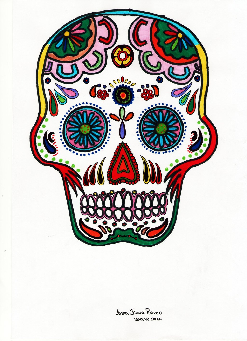 Mexican Skulls Wallpaper Skull By Psichesyn