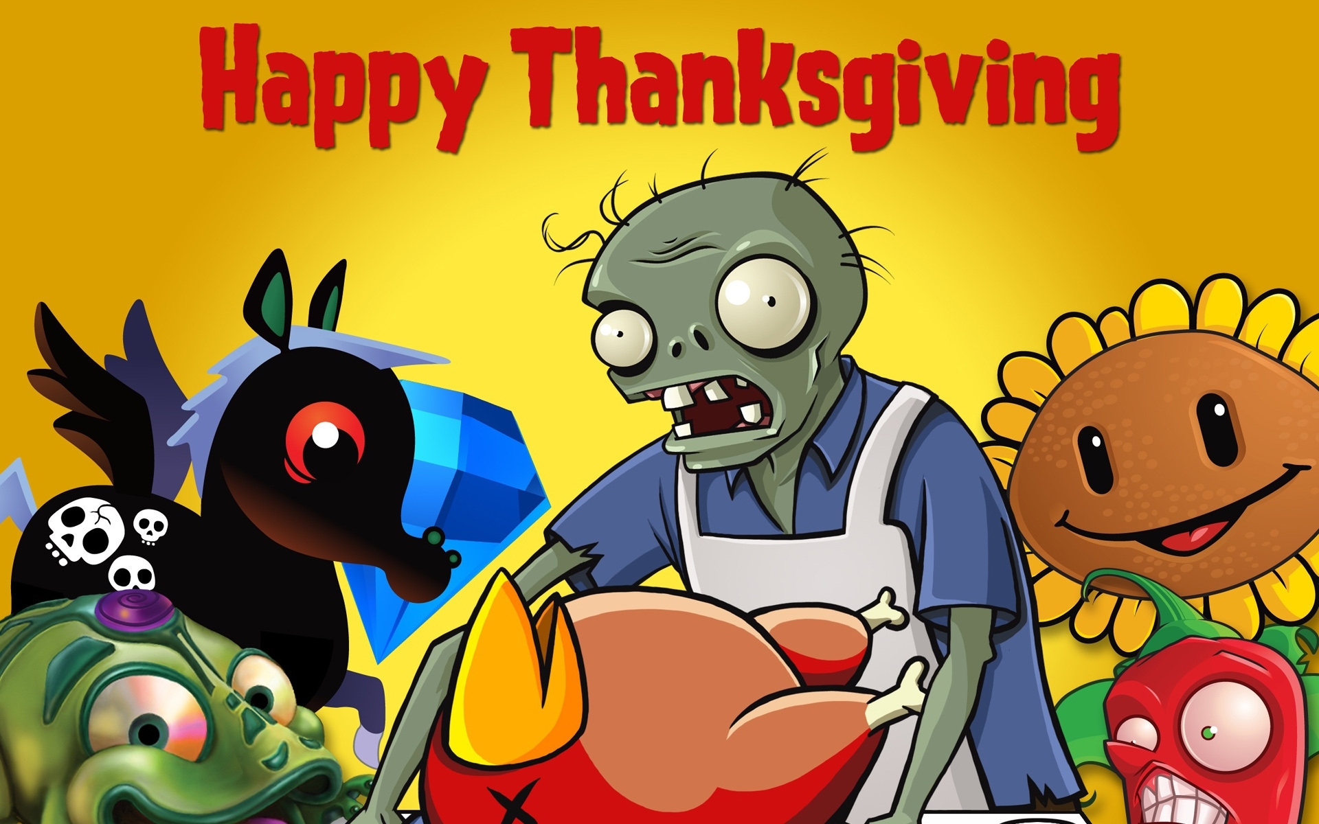 Happy Thanksgiving Cartoons HD Wallpaper Stylish