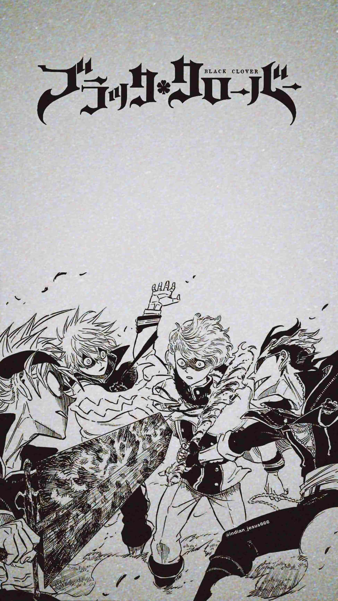 Black Clover Manga Action Panel Wallpaper