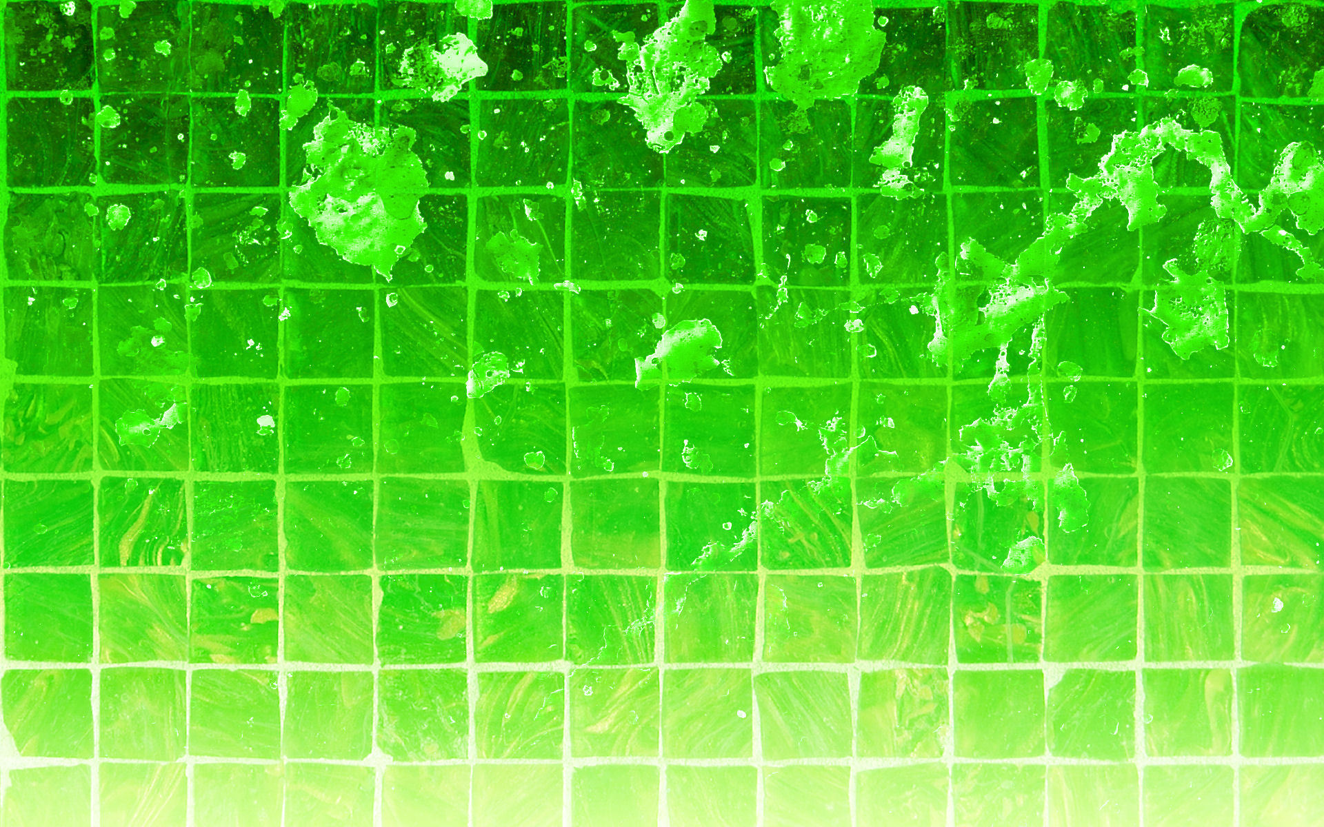 Green Splatter Tile Wallpaper