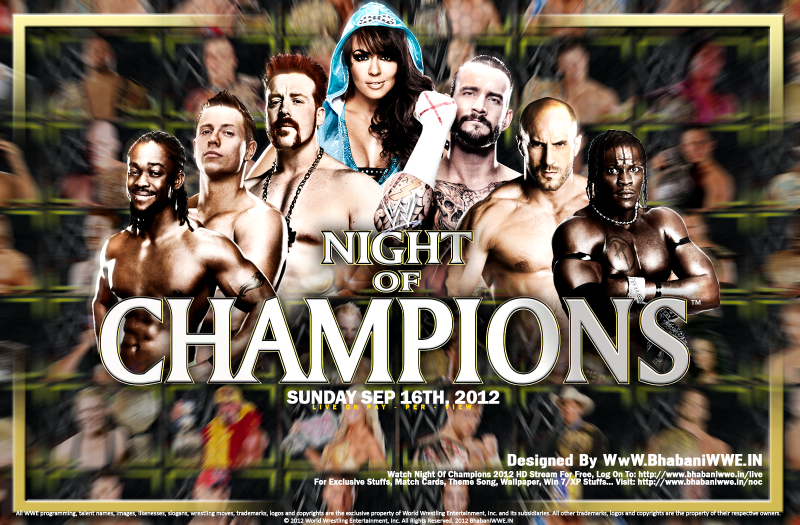 Exclusive And Only In Wwearab Wwe Night Of Champions Wallpaper