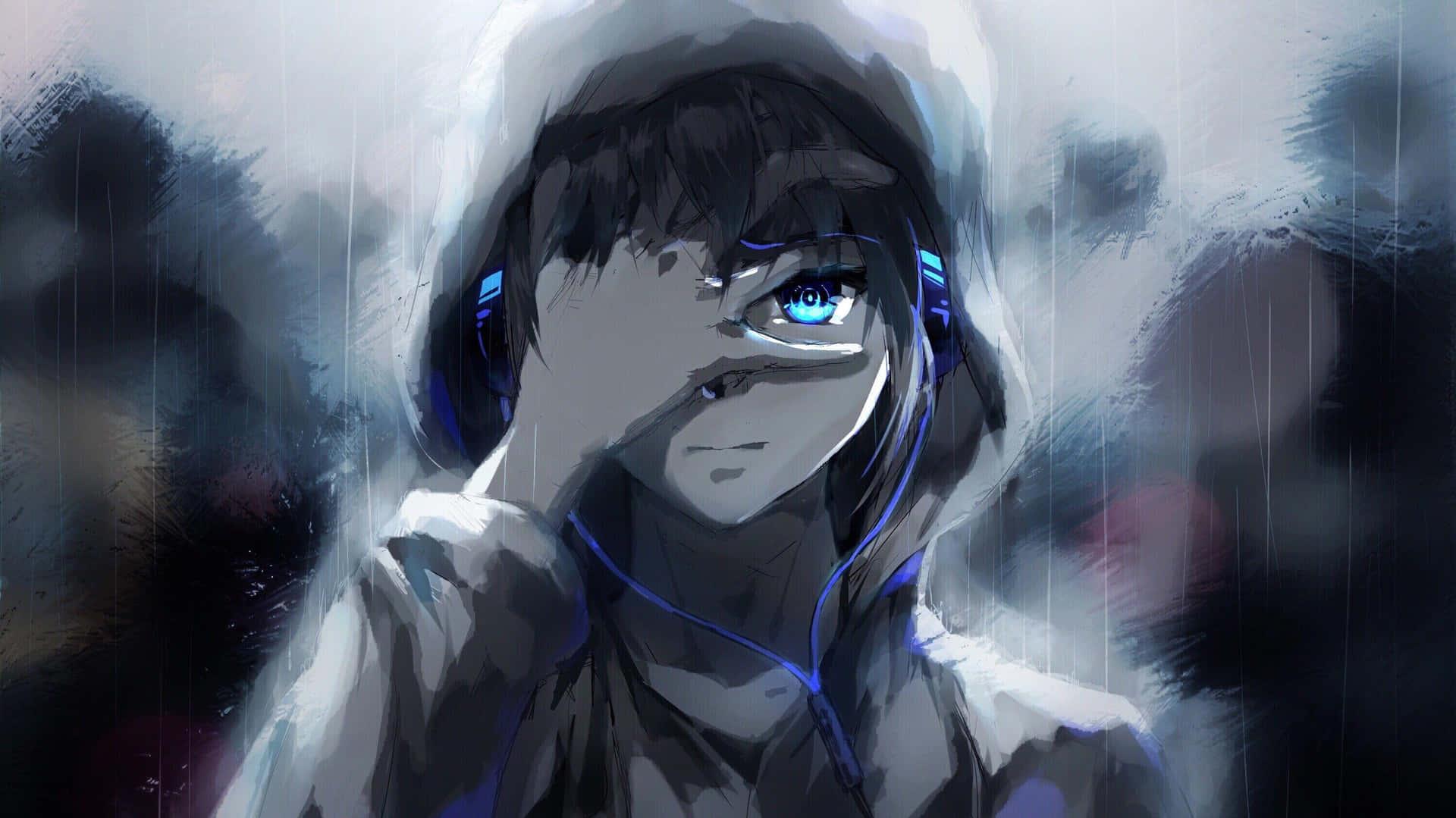 Download Anime Aesthetic Pfp Of A Boy With Blue Eyes Wallpaper