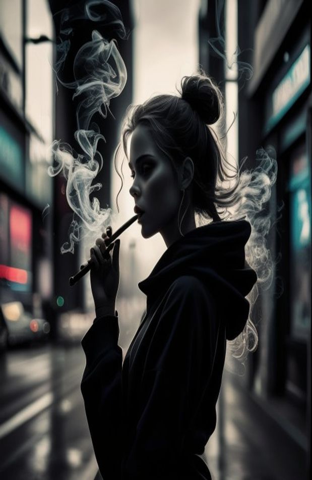 Girl Smoking Wallpaper