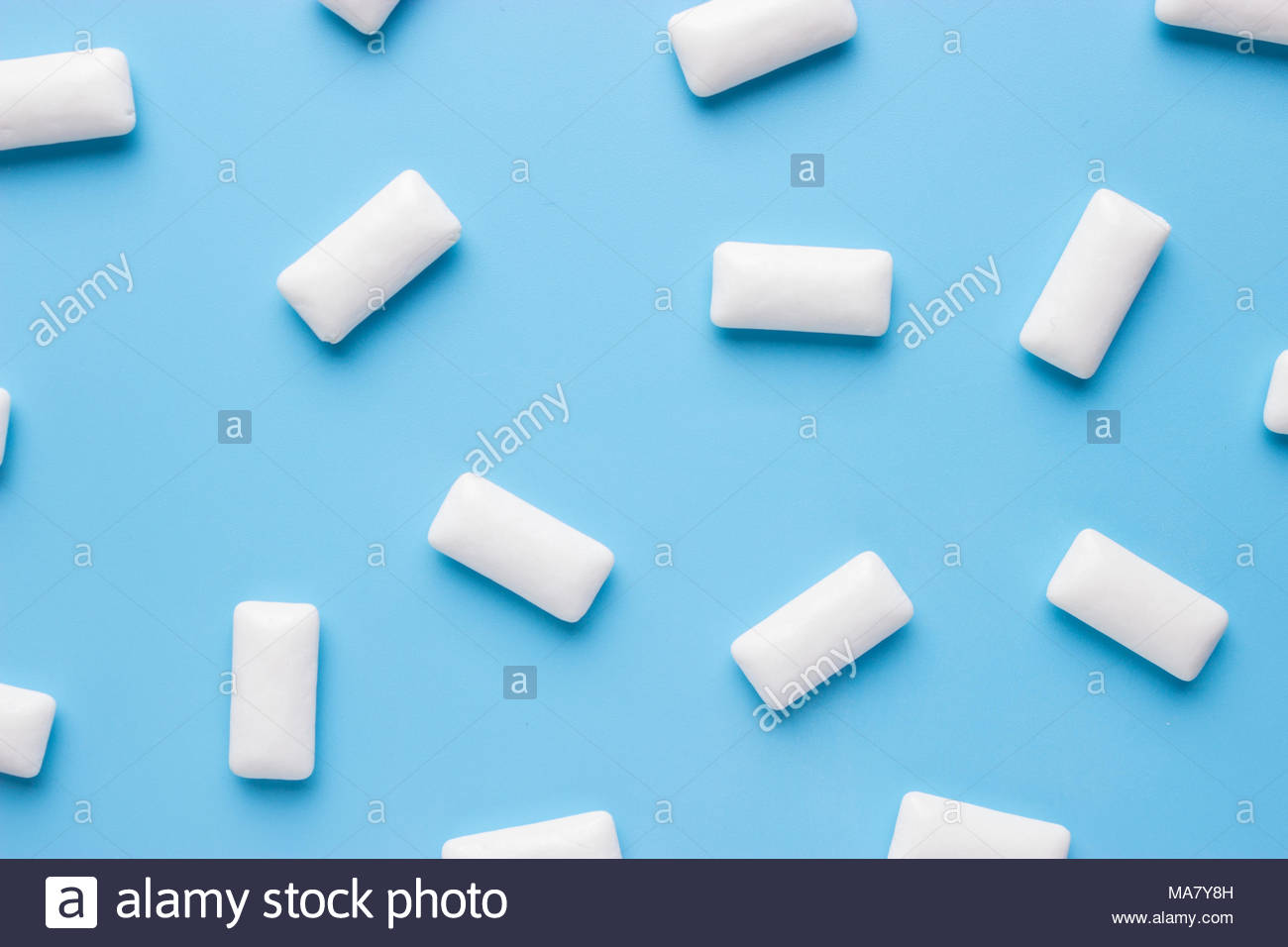 Chewing Gum Background White Bubble Stock Photo