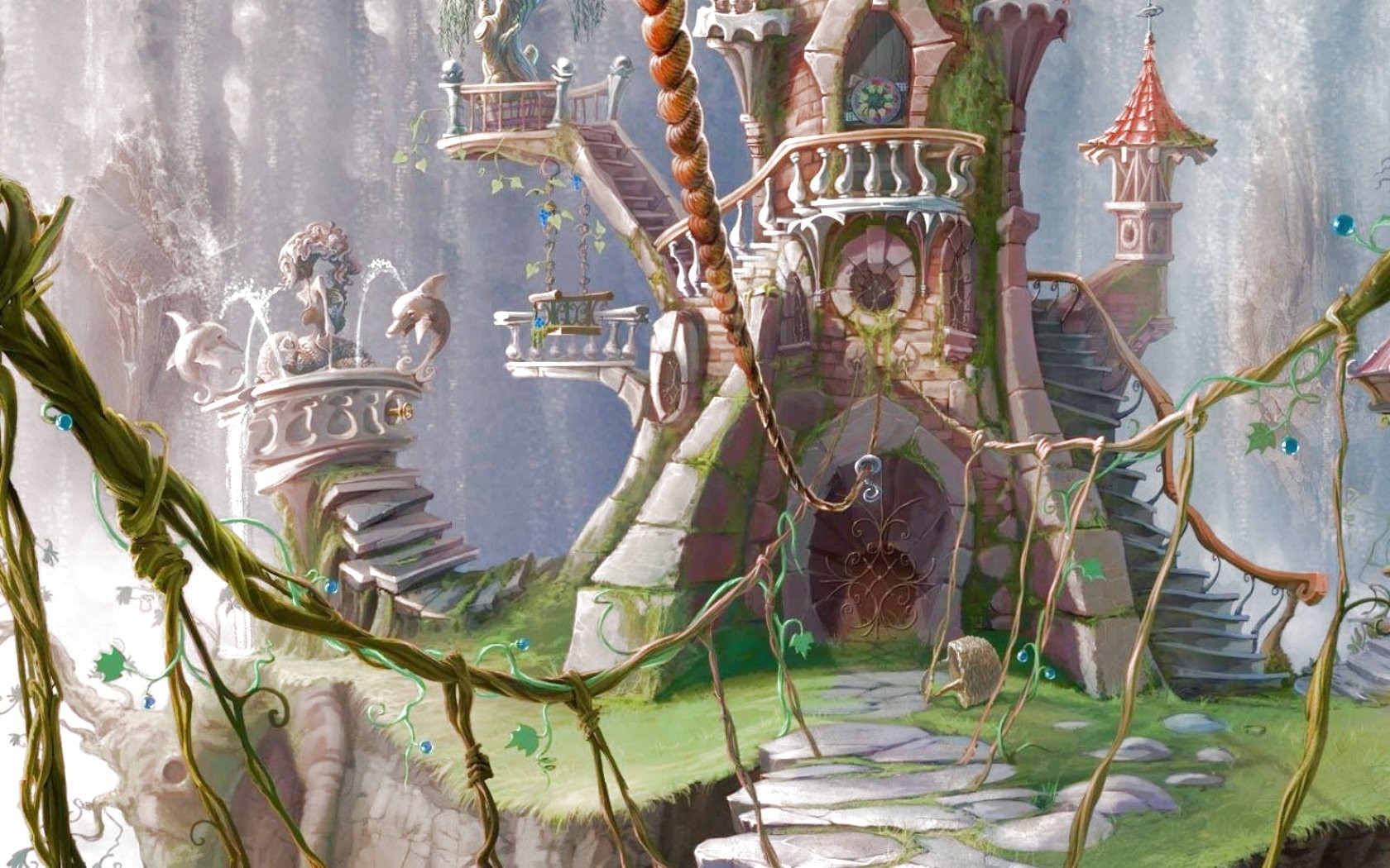 Witchs Colourful Pranks Fantasy Exploration Background Image