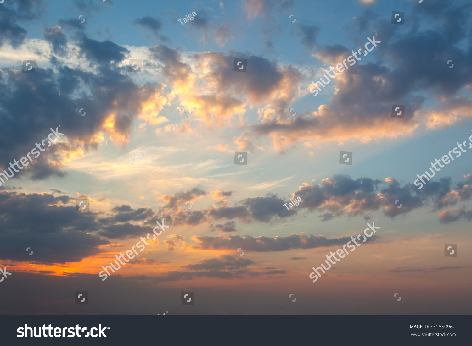 Amazing Panoramic Background Real Sunrise Sky Stock Photo Edit