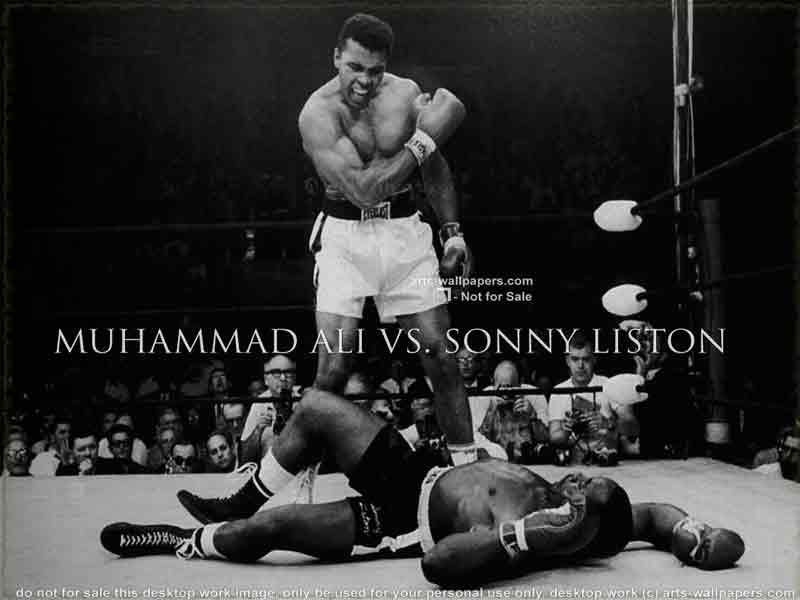 Muhammad Ali Vs Sonny Liston Wallpaper Poster Art Print