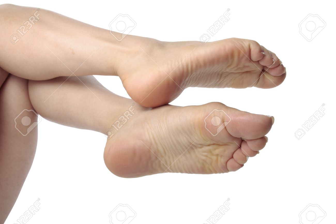 Woman Feet Over White Background Stock Photo Picture And Royalty