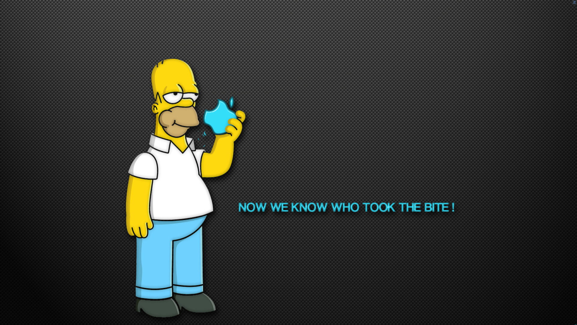 The Simpsons Homer Apple Humor Funny Text Quotes Cartoon Wallpaper
